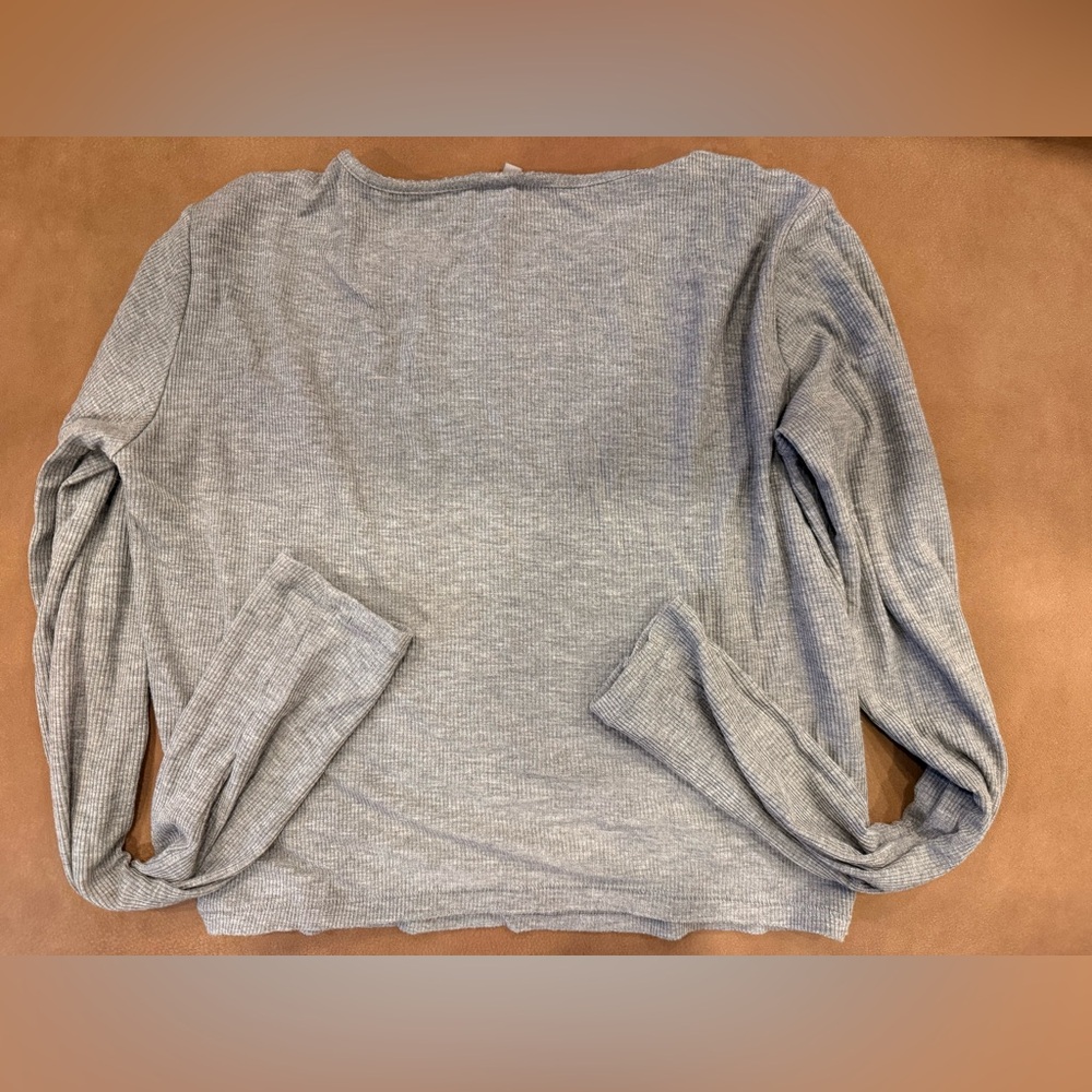 Skims Gray Long Sleeve Top